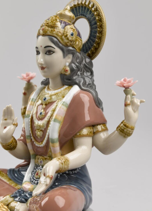 Lladró Goddess Sri Lakshmi Figurine   FormFluent