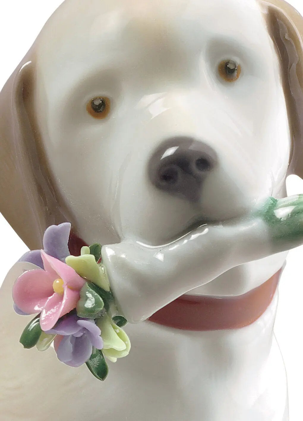 Lladró This Bouquet is for you Dog Figurine Sculpture by Lladró at FormFluent
