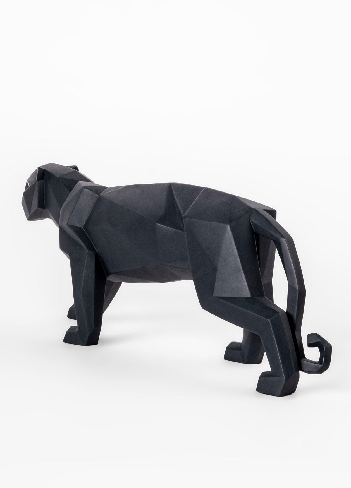 Lladró Origami Panther Figurine Matt Black Sculpture FormFluent
