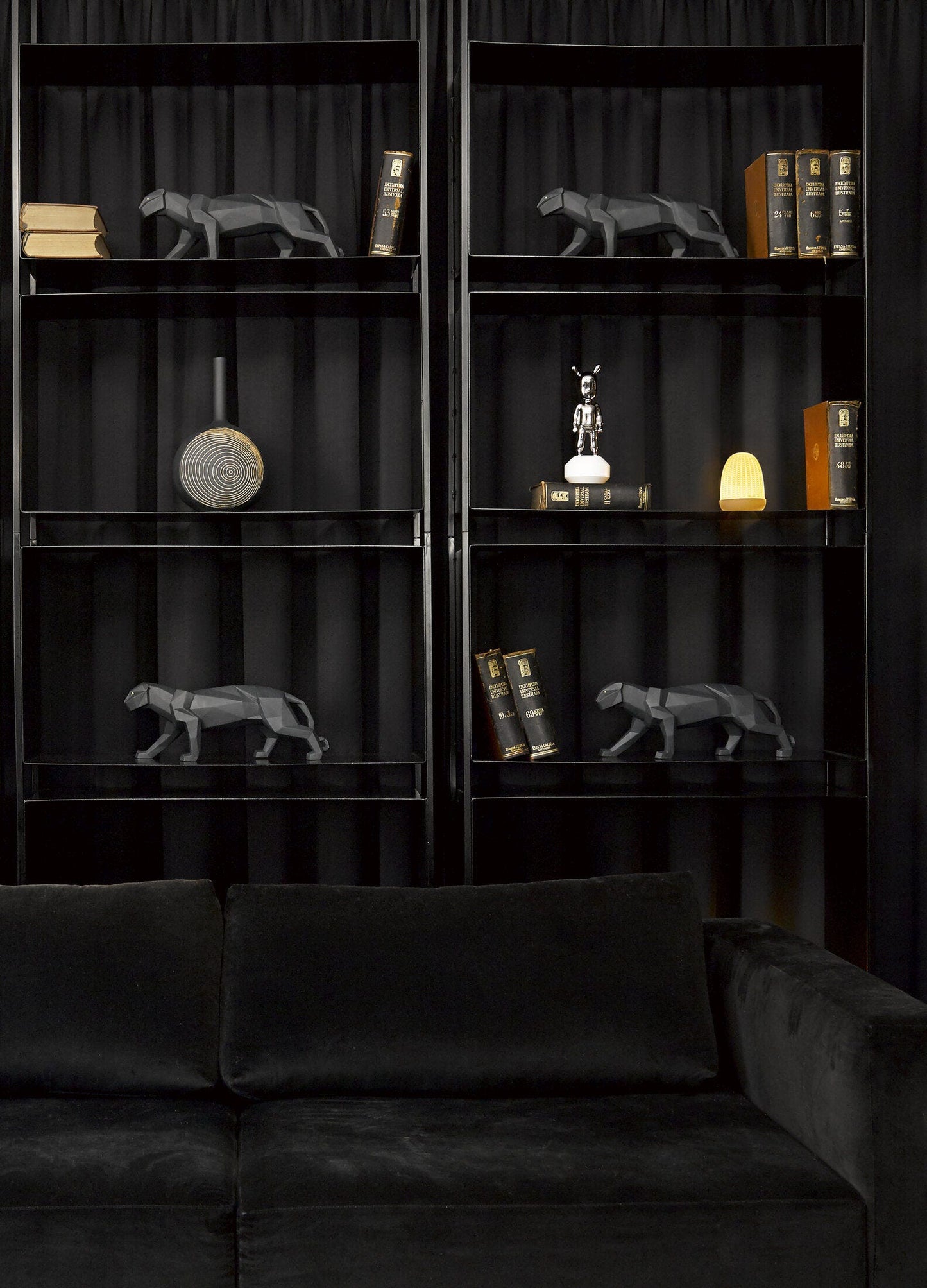 Lladró Origami Panther Figurine Matt Black Sculpture FormFluent