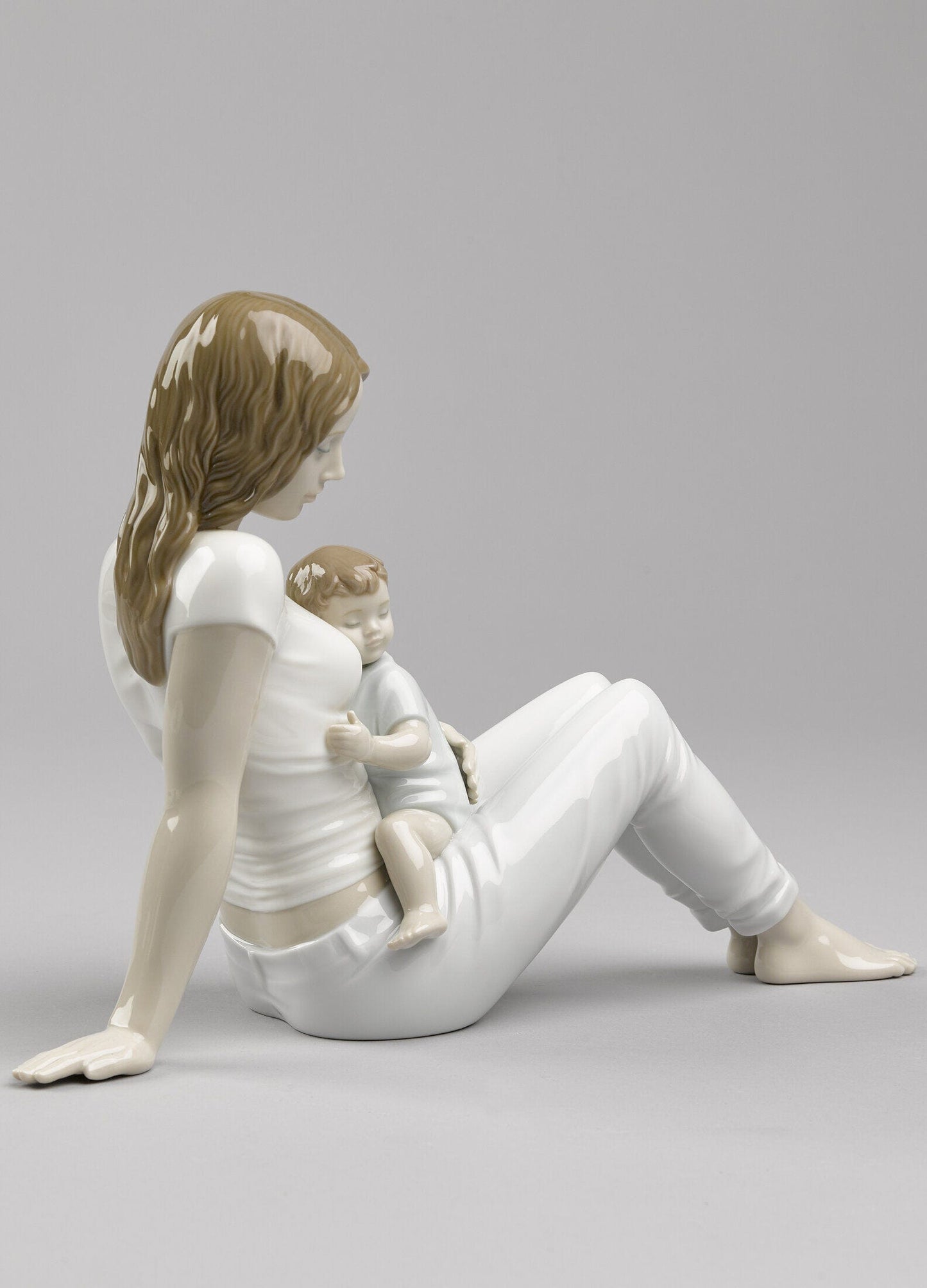 Lladró A Mother's Love Figurine Matt White by Lladró at FormFluent