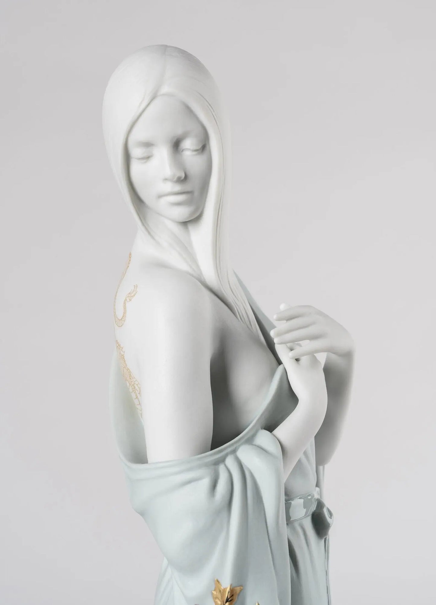 Lladró Beauty With Dragon Tattoo Woman Figurine Sculpture by Lladró at FormFluent
