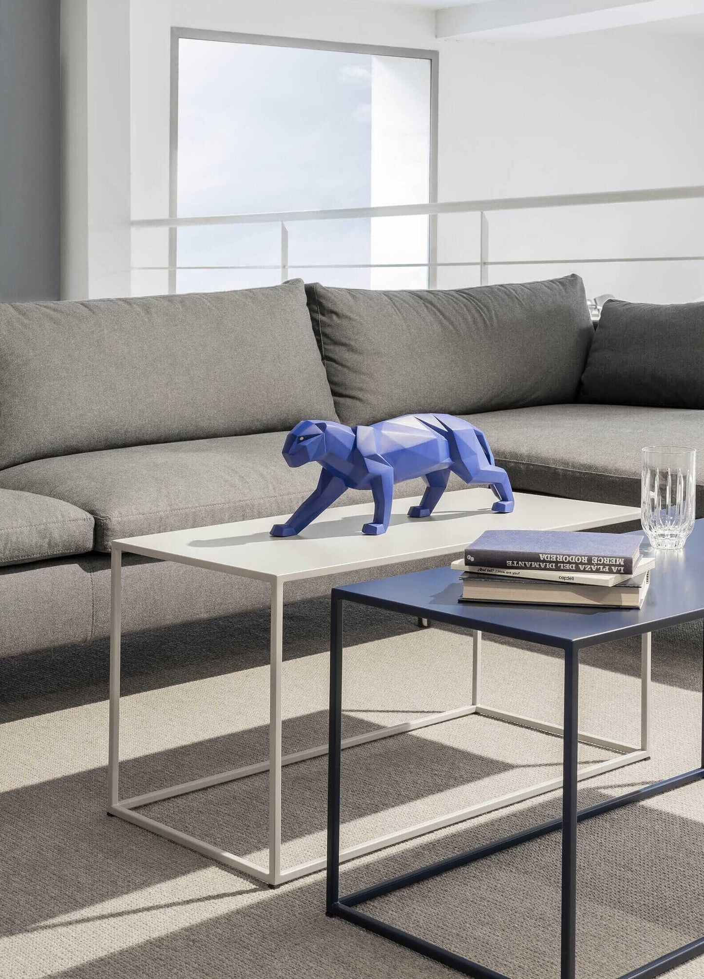 Lladró Origami Panther Figurine Matt Blue Sculpture FormFluent