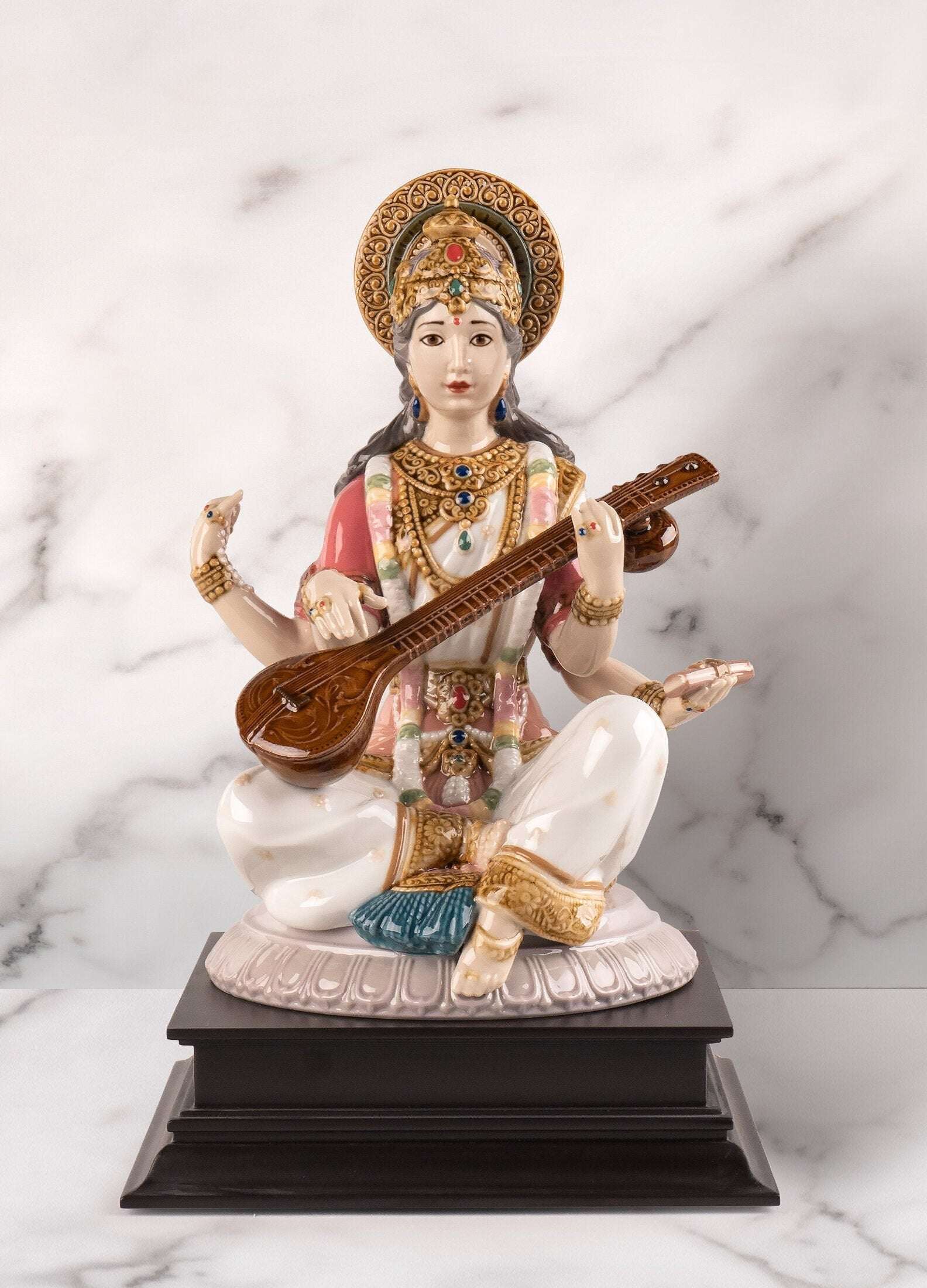 Lladró Lladró Goddess Saraswati Figurine Sculpture - FormFluent Sydney Australia