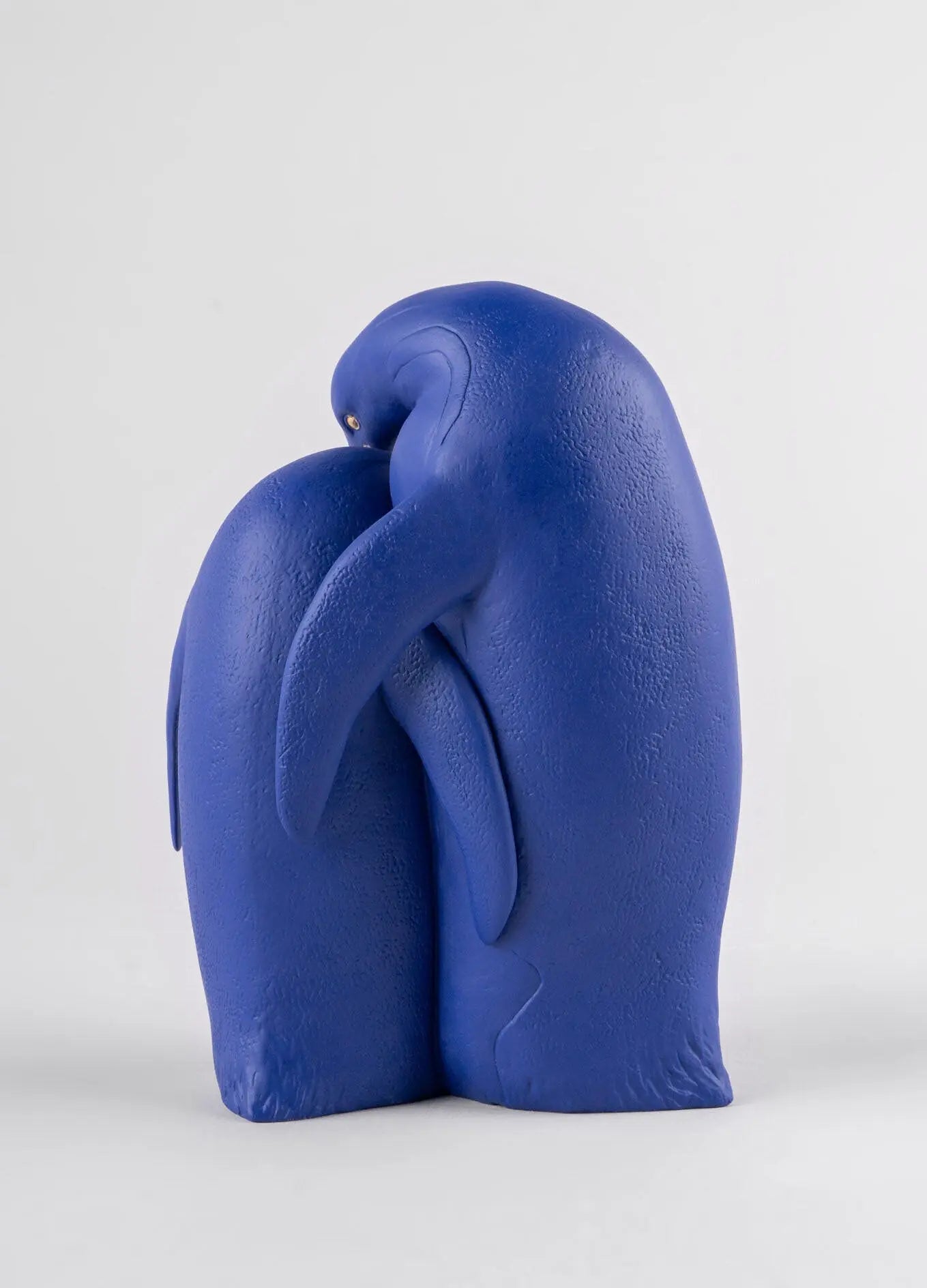 Lladró Penguin Family Sculpture Blue Gold Limited Edition Sculpture by Lladró at FormFluent