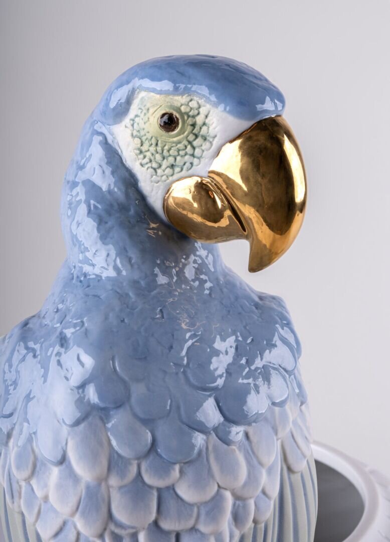Lladró Macaw Bird Vase - Green and blue Vase by Lladró at FormFluent Sydney, Australia