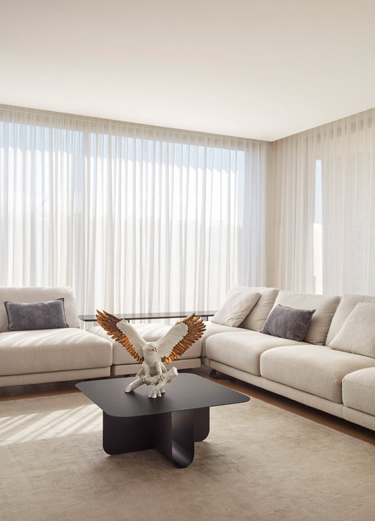 Lladró Freedom Eagle Sculpture White and Copper Sculpture by Lladró at FormFluent