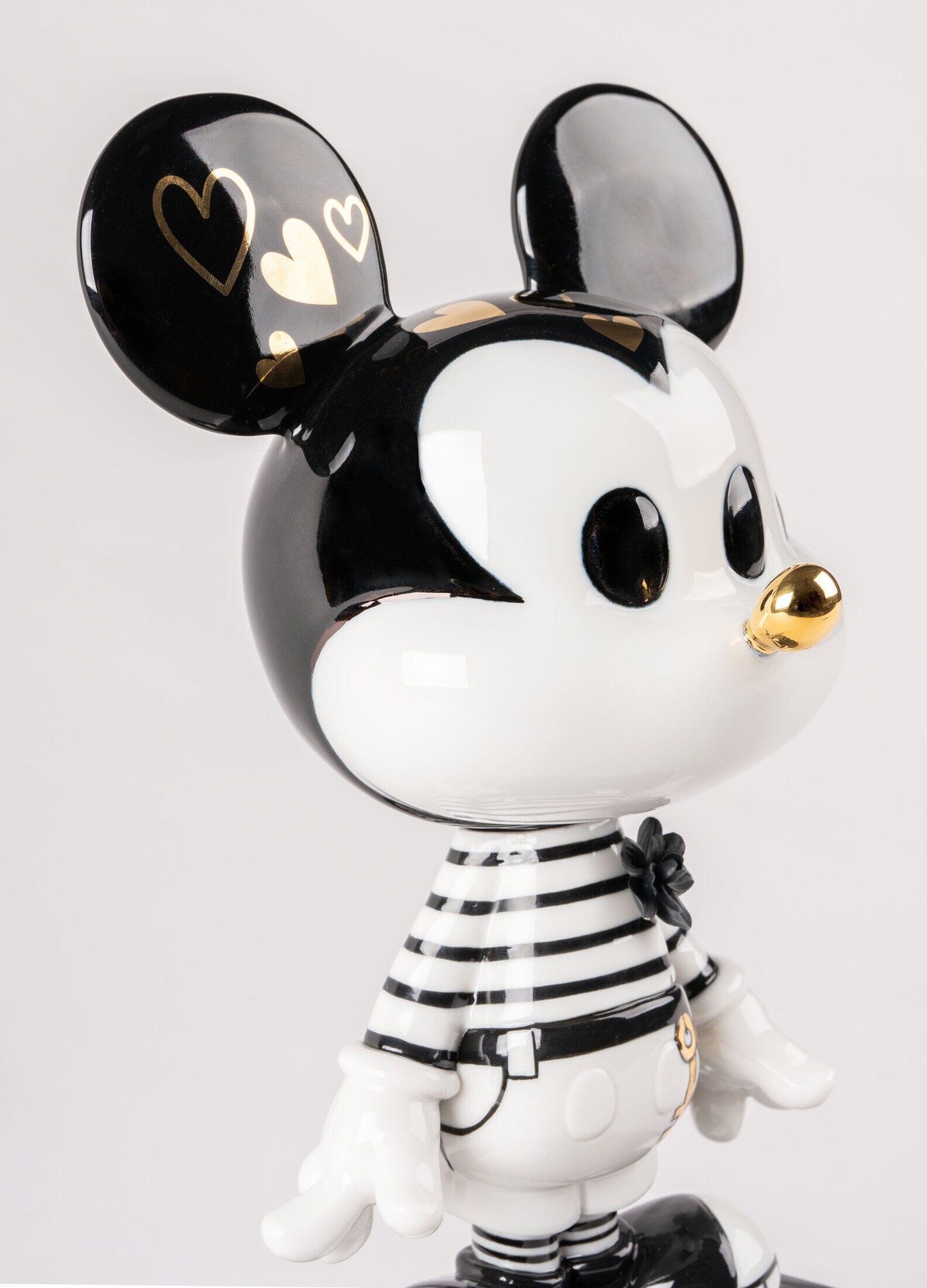 Lladró Mickey in Black and White Sculpture FormFluent