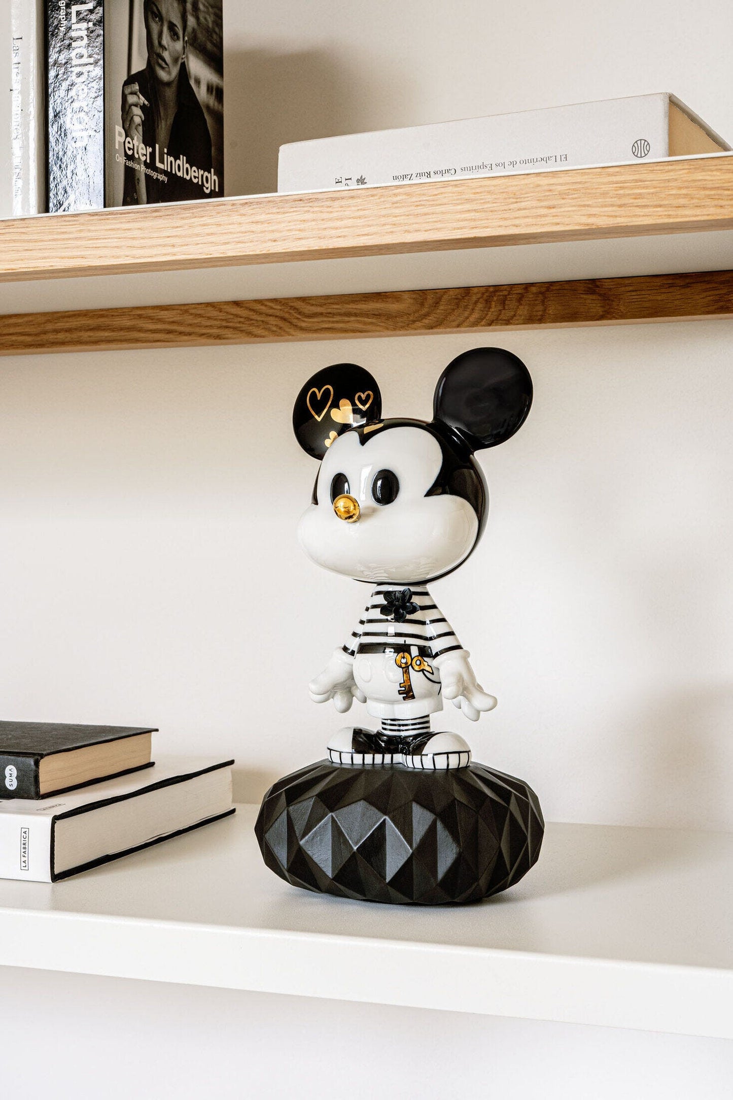 Lladró Mickey in Black and White Sculpture FormFluent
