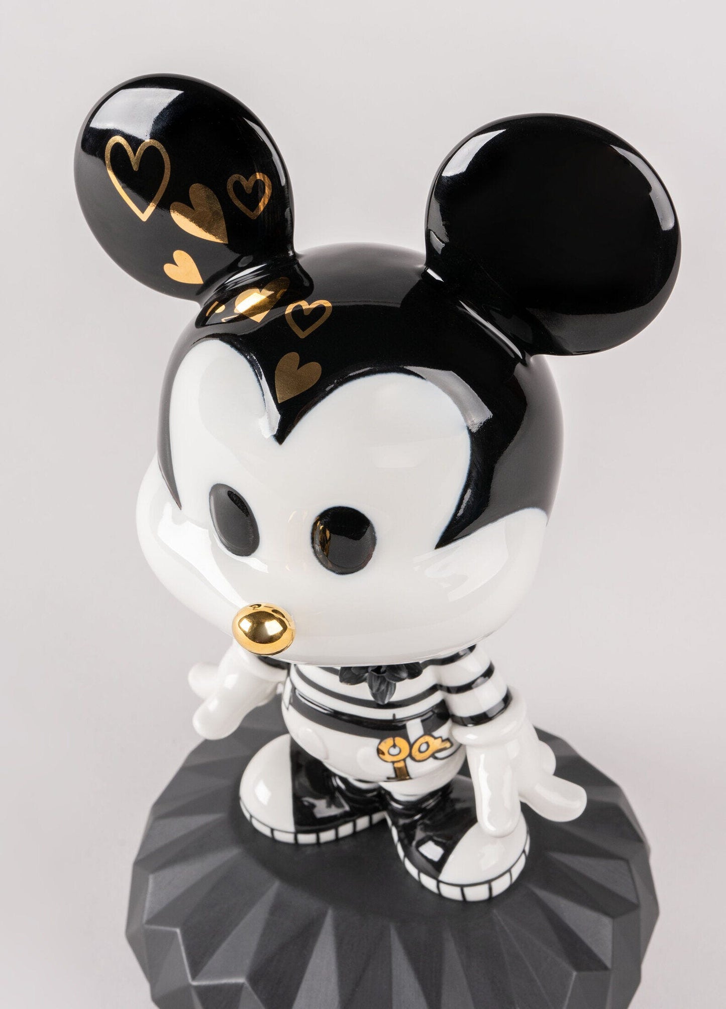 Lladró Mickey in Black and White Sculpture FormFluent
