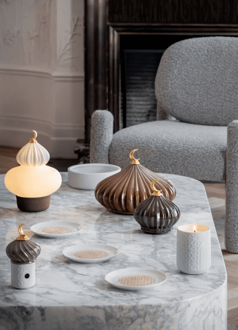 Lladró Majestic Nights Box with Plates (Brown) Tableware by Lladró at FormFluent Sydney, Australia