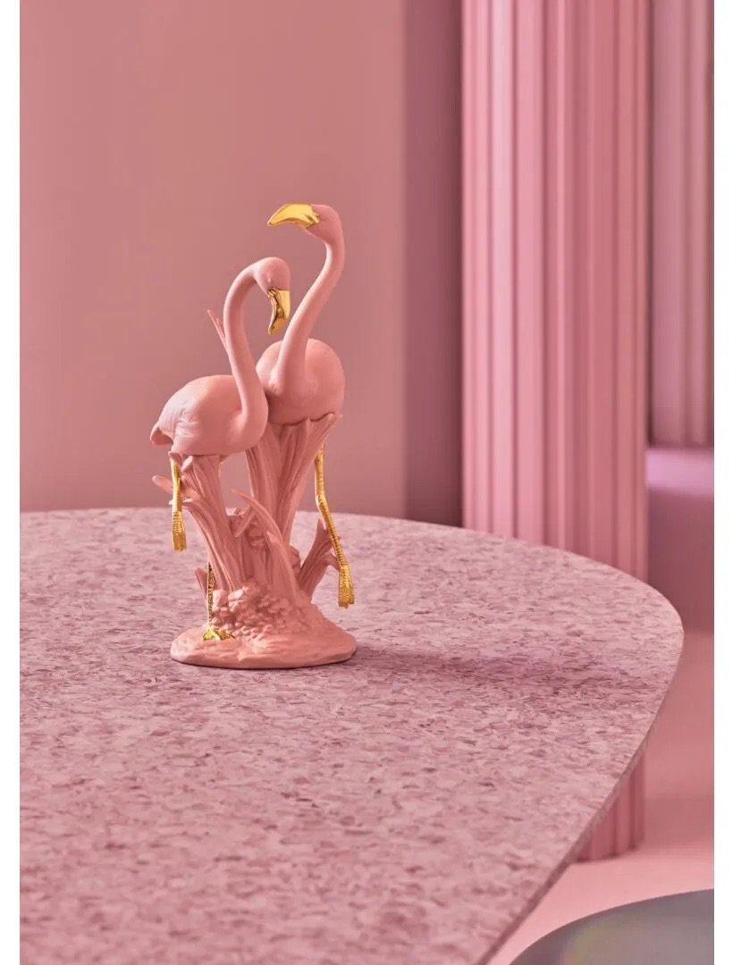 Lladró The Flamingos in Pink and Gold FormFluent