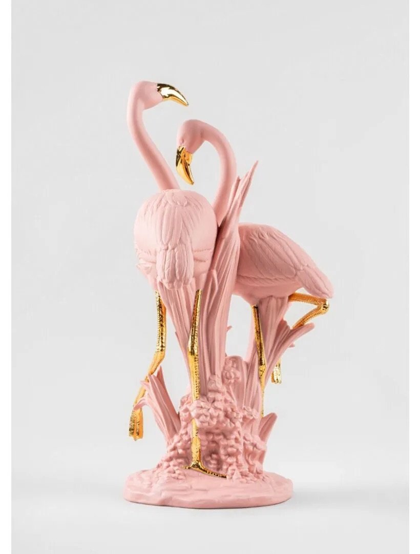 Lladró The Flamingos in Pink and Gold FormFluent