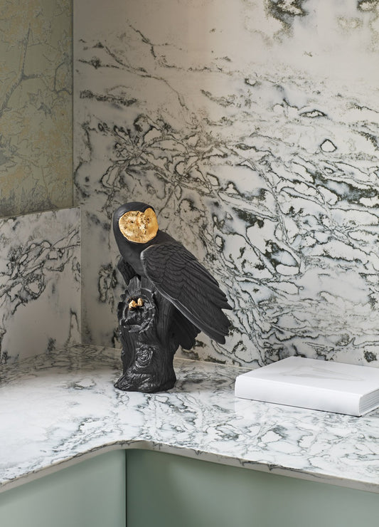 Lladró Owl (Black-Gold) Sculpture Limited Edition FormFluent