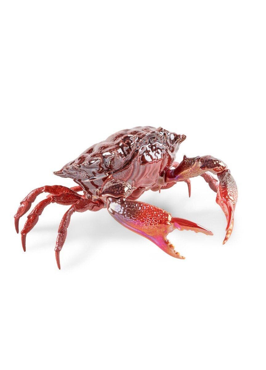 Lladró Crab Sculpture (Red) by Lladró at FormFluent