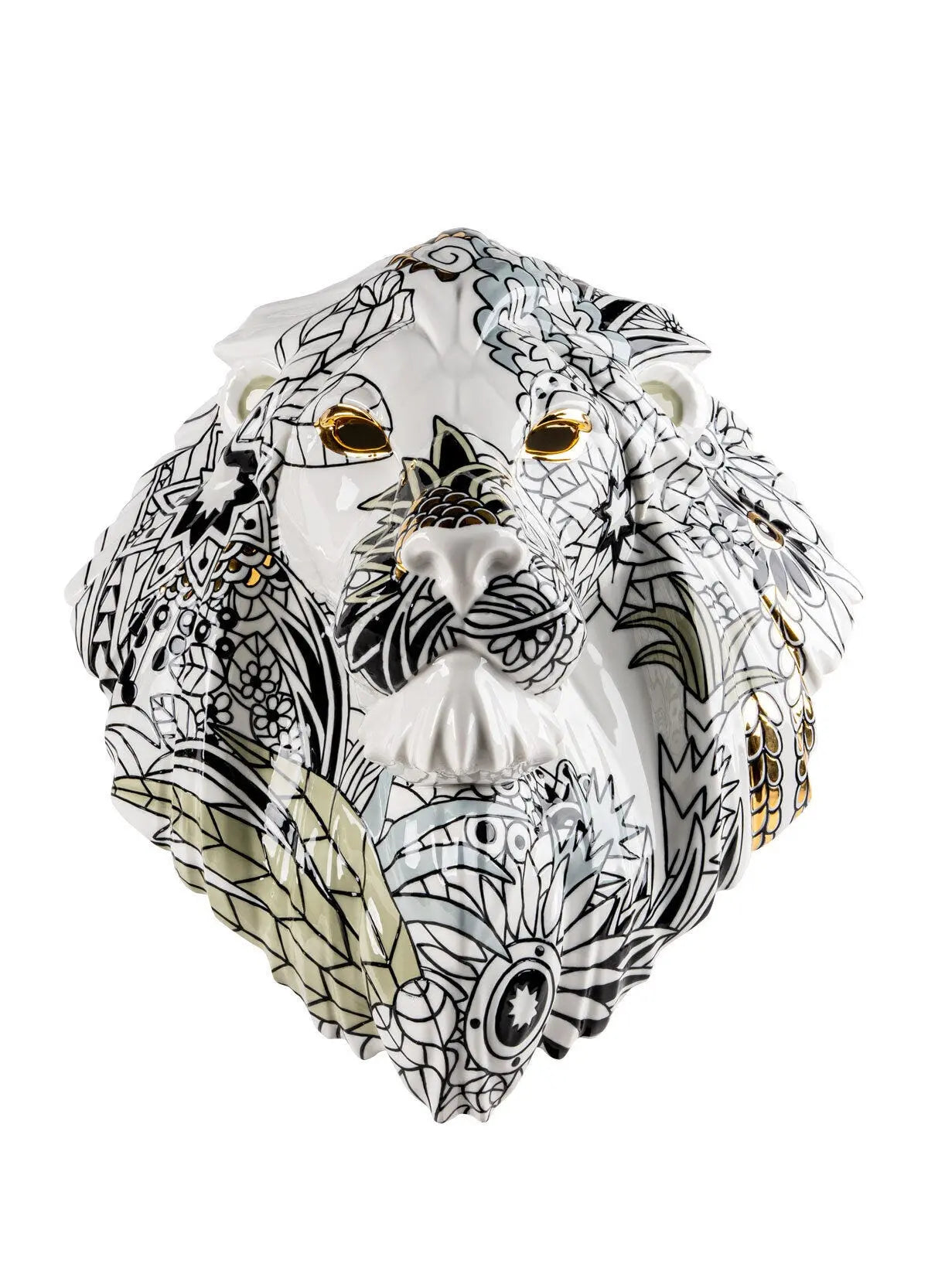 Lladró Lion Mask Wild Nature Limited Edition Sculpture by Lladró at FormFluent
