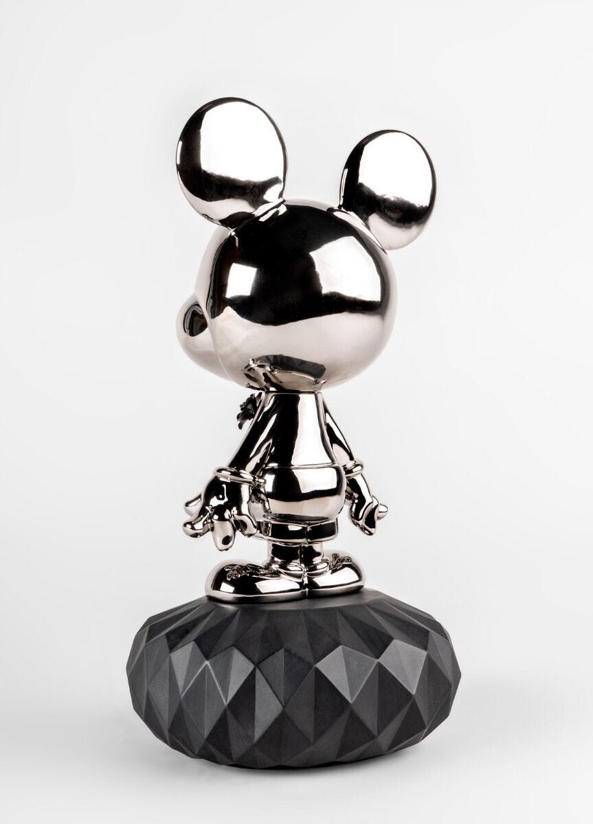 Lladró Mickey Mouse Platinum Sculpture by Lladró at FormFluent