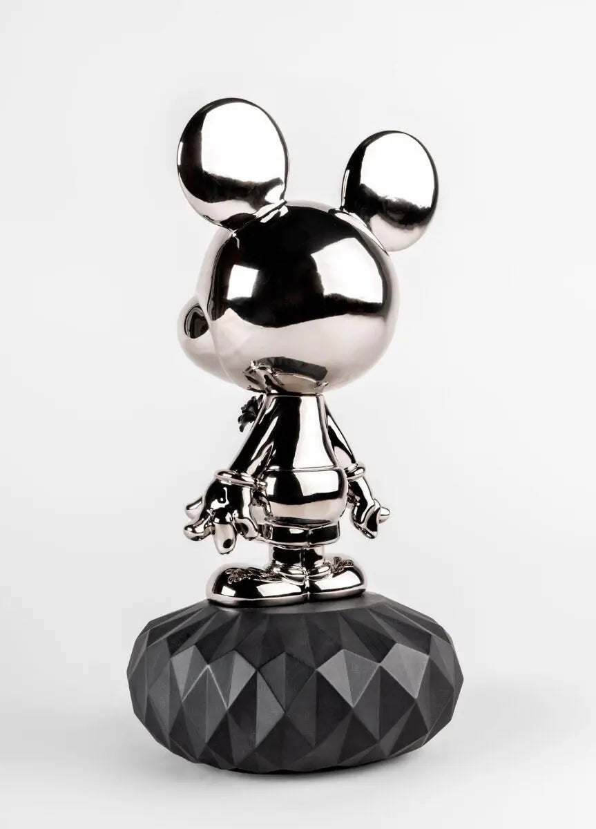 Lladró Official Disney Mickey Mouse Platinum Sculpture Sculpture by Lladró at FormFluent