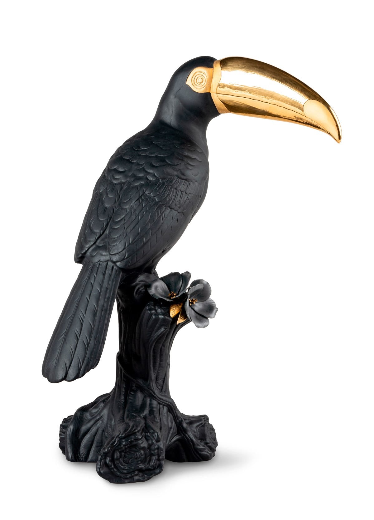 Lladró Toucan Sculpture. Black-gold. Limited Edition FormFluent