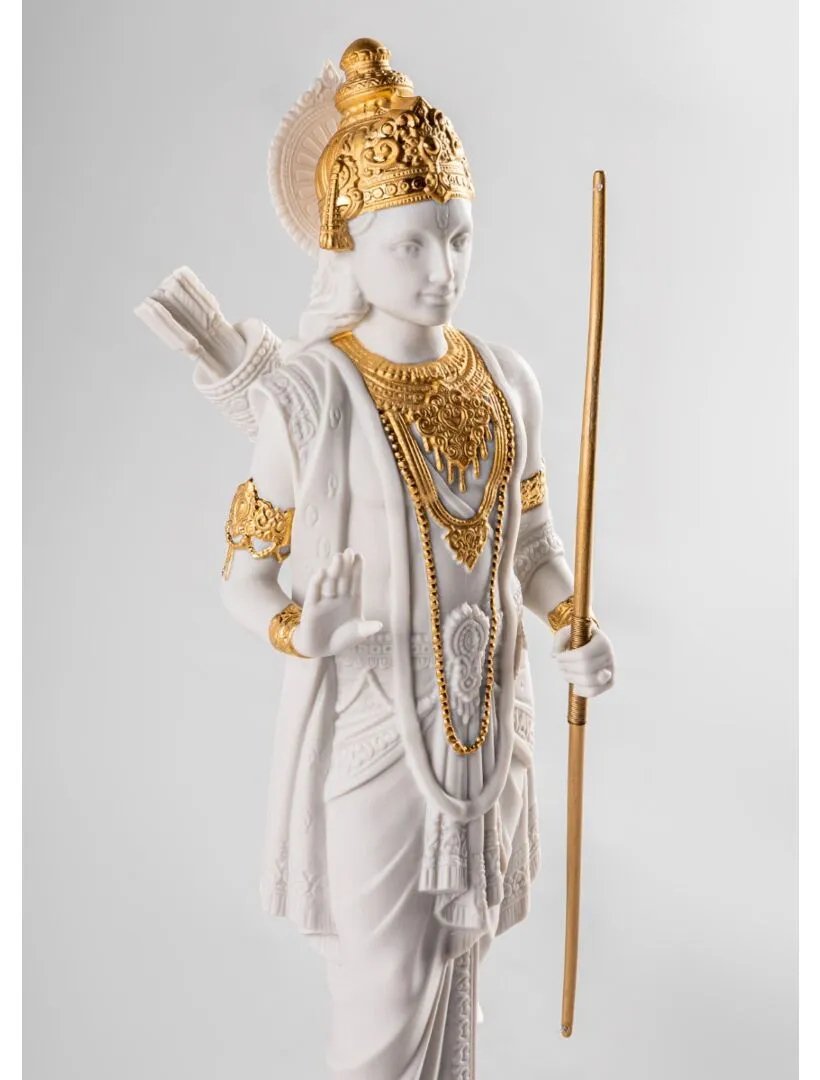 Lladró Ram Darbar Set (Re-deco) (Rama, Sita, Lakshman, & Hanuman Sculptures Golden Lustre Re-deco) Sculpture FormFluent