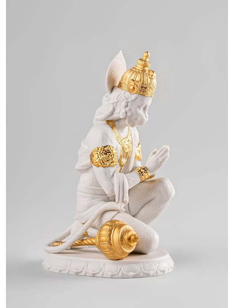 Lladró Ram Darbar Set (Re-deco) (Rama, Sita, Lakshman, & Hanuman Sculptures Golden Lustre Re-deco) Sculpture FormFluent