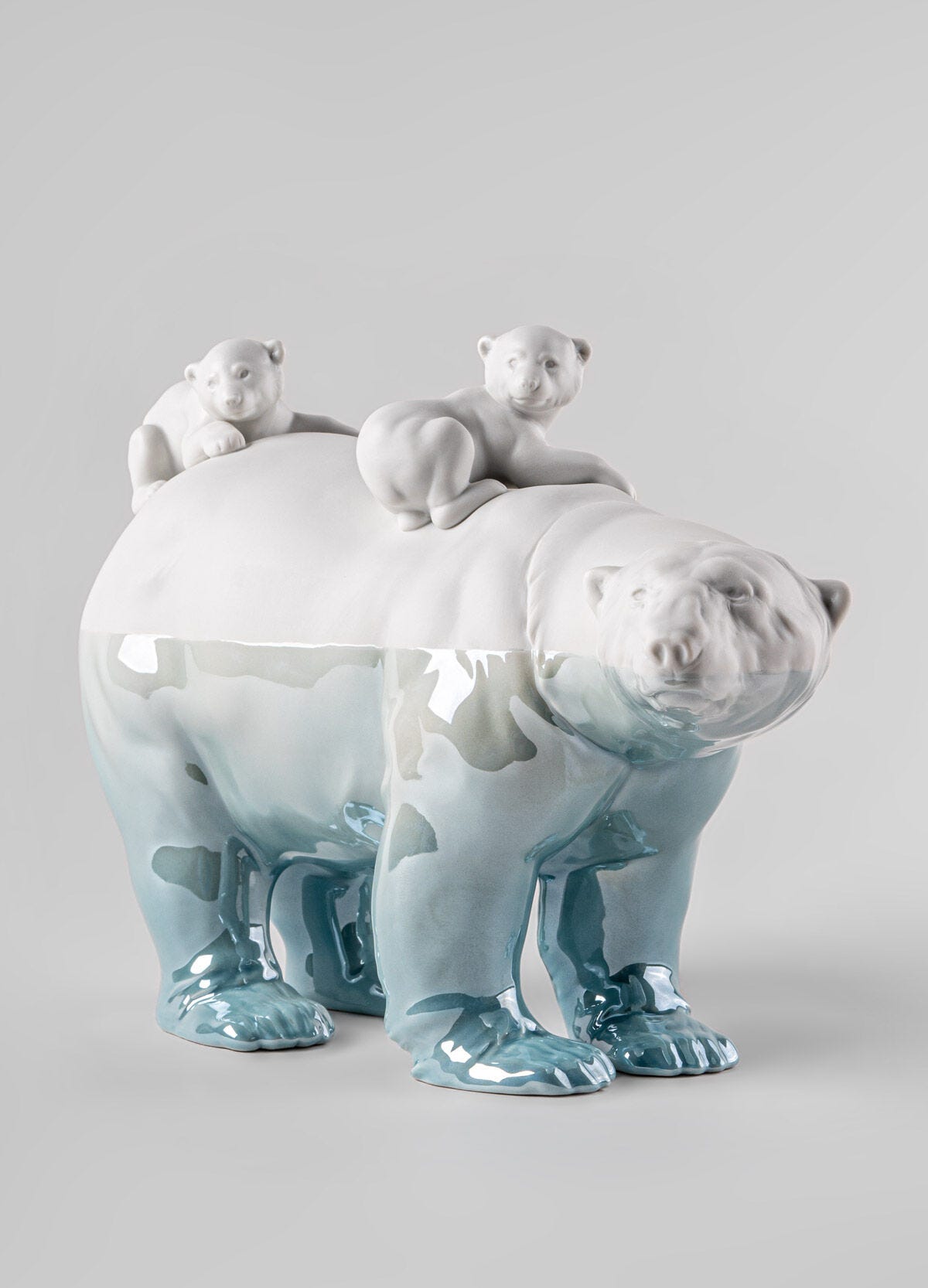Lladró Mummy Bear and Babies - Underwater Sculpture FormFluent