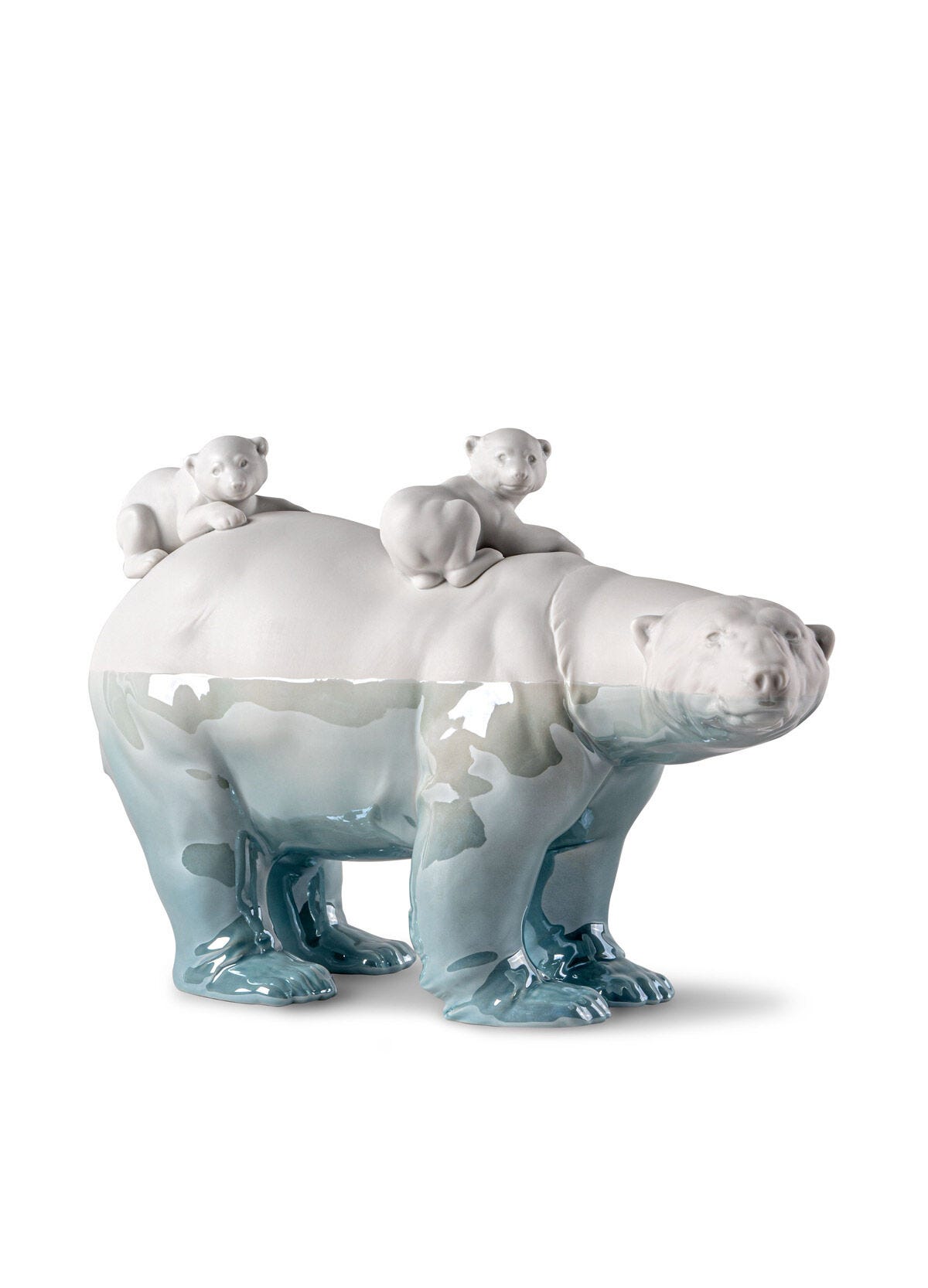 Lladró Mummy Bear and Babies - Underwater Sculpture FormFluent