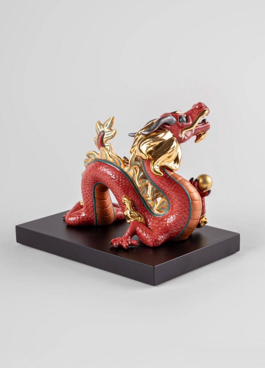 Lladró Dragon Sculpture Red Limited Edition FormFluent