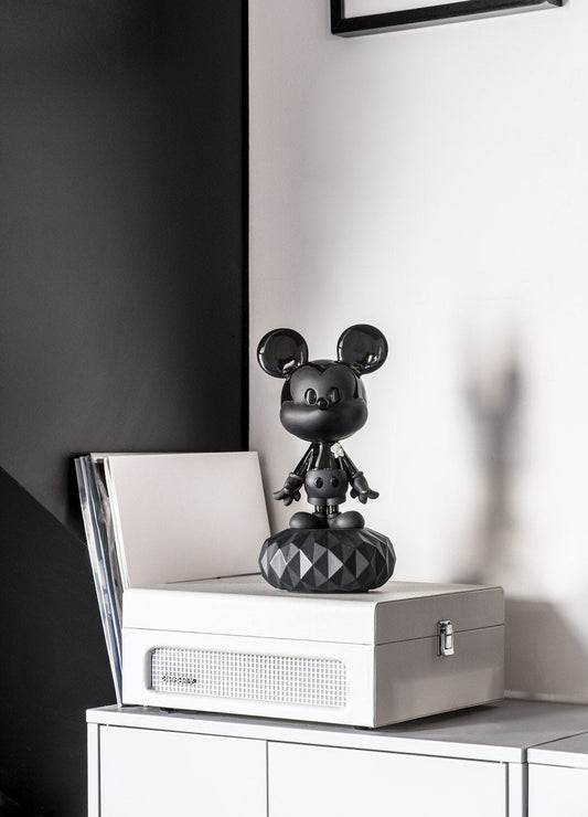 Lladró Mickey Total Black Sculpture  Sculpture FormFluent