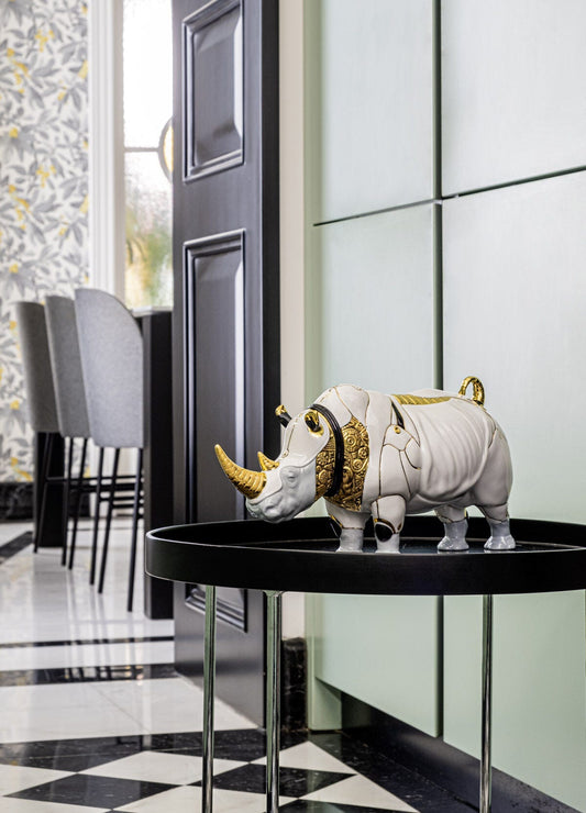 Lladró Rhino Cyborg Sculpture  Sculpture FormFluent