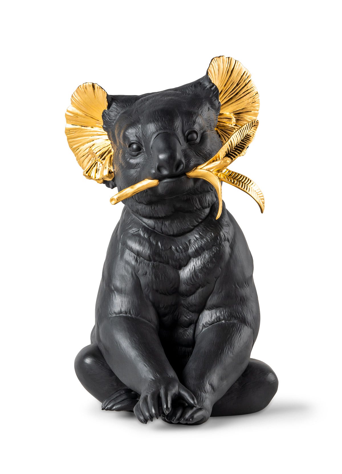 Lladró Koala Sculpture Black-Gold Limited Edition Sculpture FormFluent