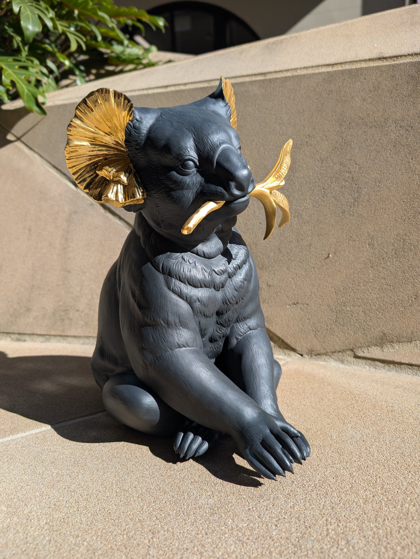 Lladró Koala Sculpture Black-Gold Limited Edition Sculpture - FormFluent Sydney Australia