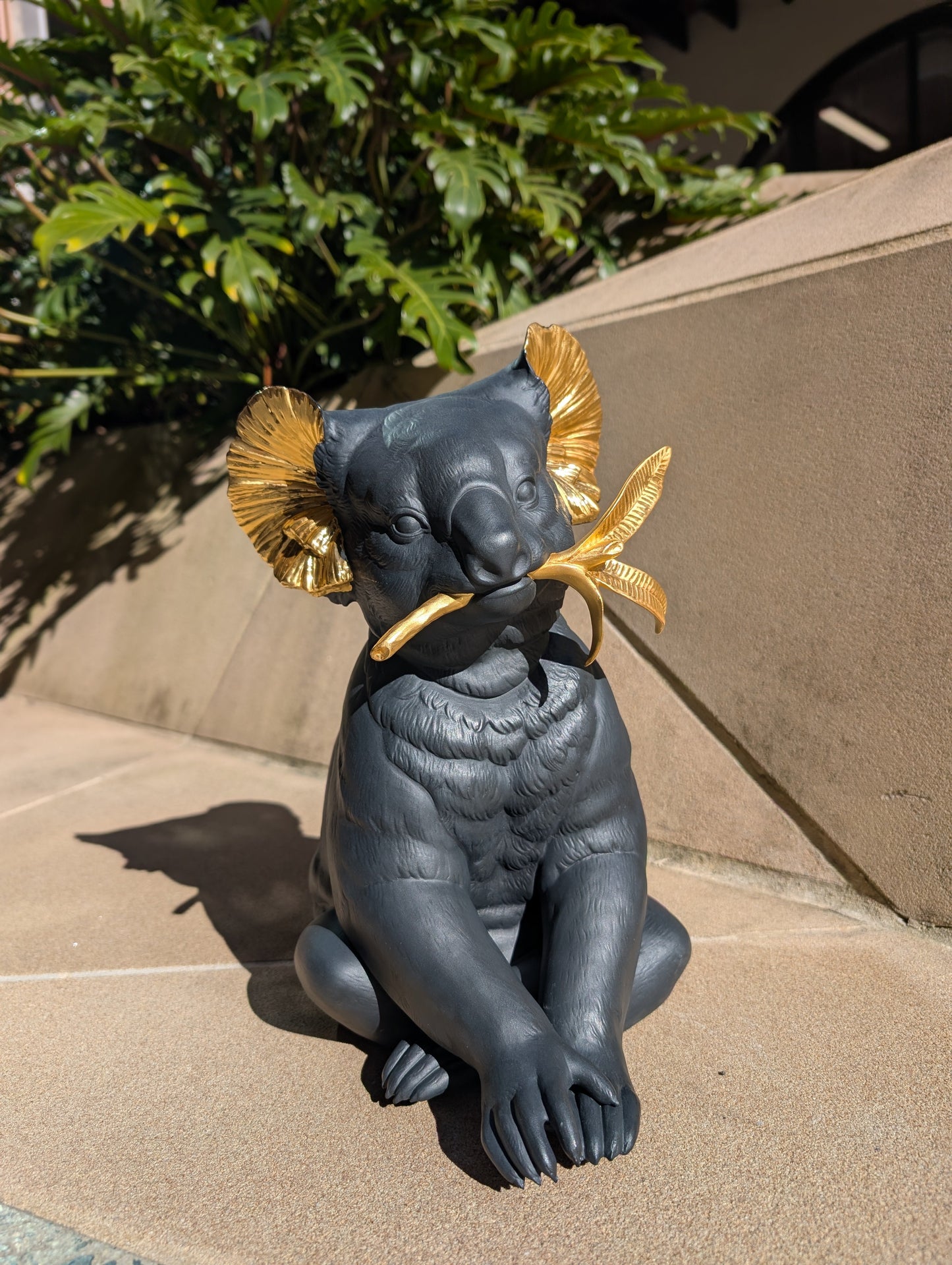 Lladró Koala Sculpture Black-Gold Limited Edition Sculpture - FormFluent Sydney Australia