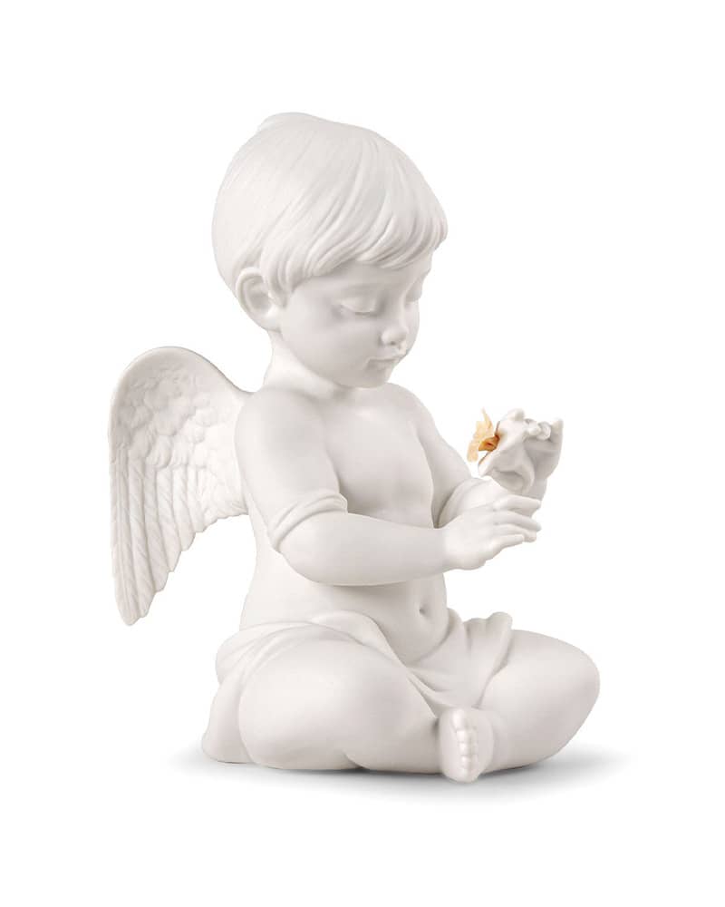Lladró Angel with Flower Sculpture | FormFluent