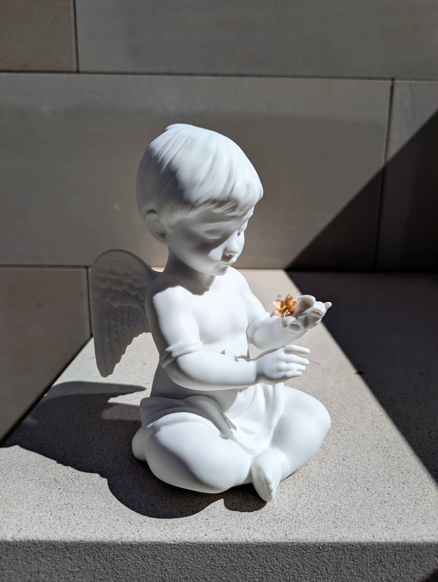 Lladró Angel with Flower Sculpture Sculpture by Lladró at FormFluent Sydney, Australia