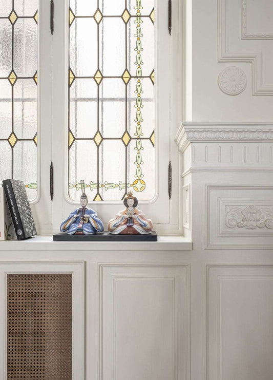 Lladró Hina Dolls Sculpture Blue-salmon Limited Edition Sculpture by Lladró at FormFluent