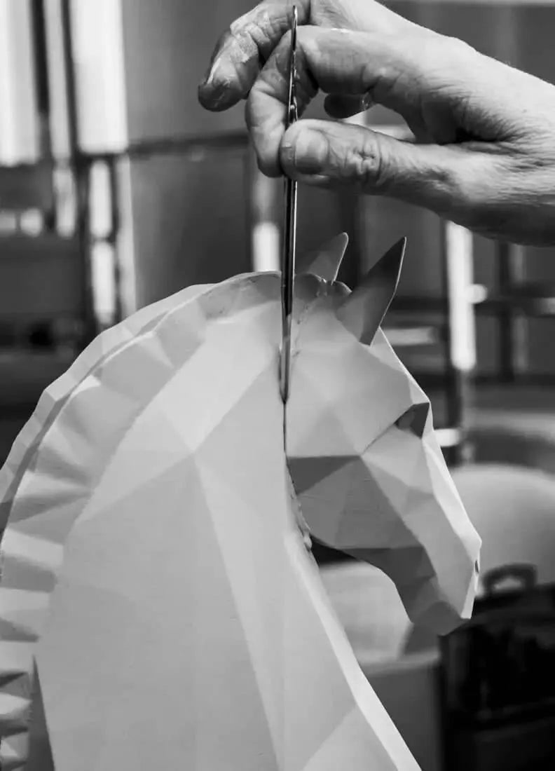 Lladró Origami Horse Sculpture Matt Black Sculpture by Lladró at FormFluent Sydney, Australia