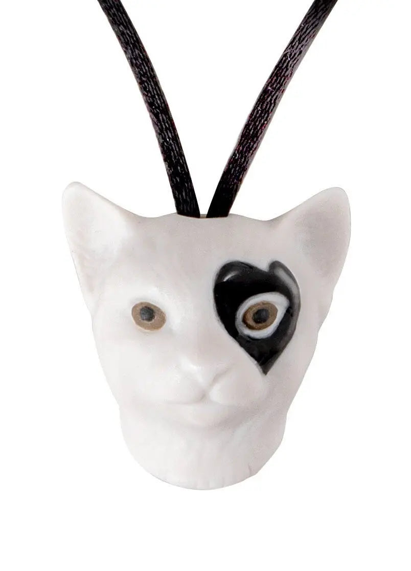 Lladró Cat in Love Pendant Necklace Jewelry by Lladró at FormFluent