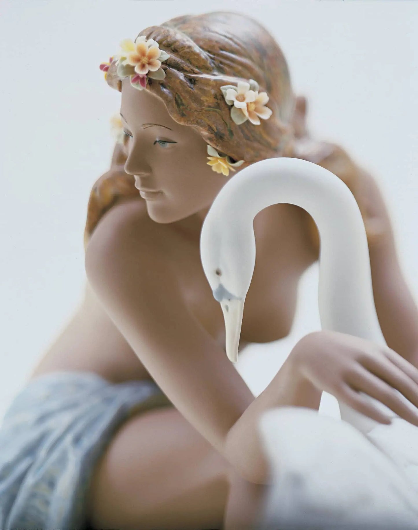 Lladró Leda and The Swan Gres Woman Greek Mythology Figurine Sculpture by Lladró at FormFluent Sydney, Australia