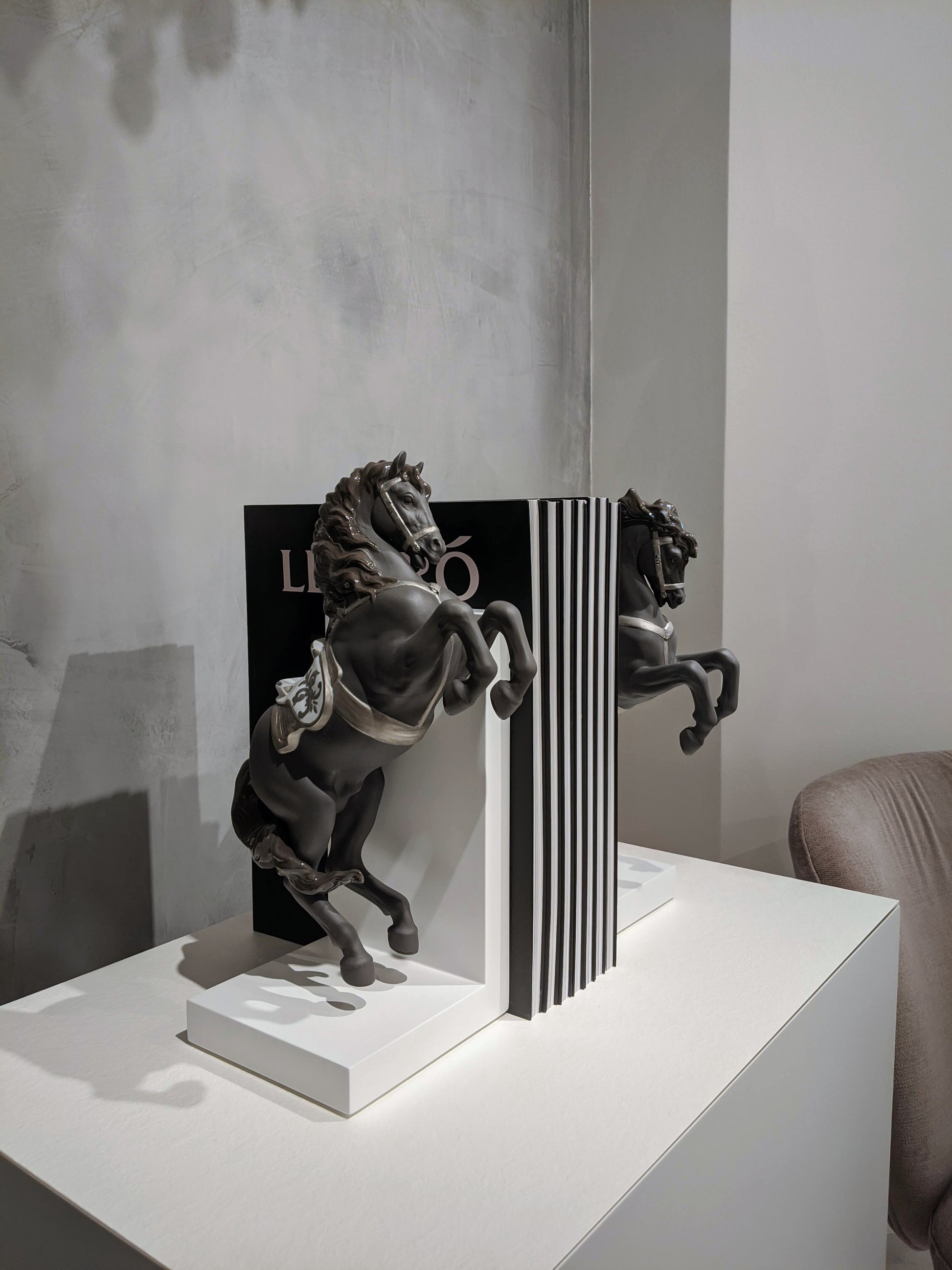 Horse on Courbette and Pirouette Bookends - FormFluent