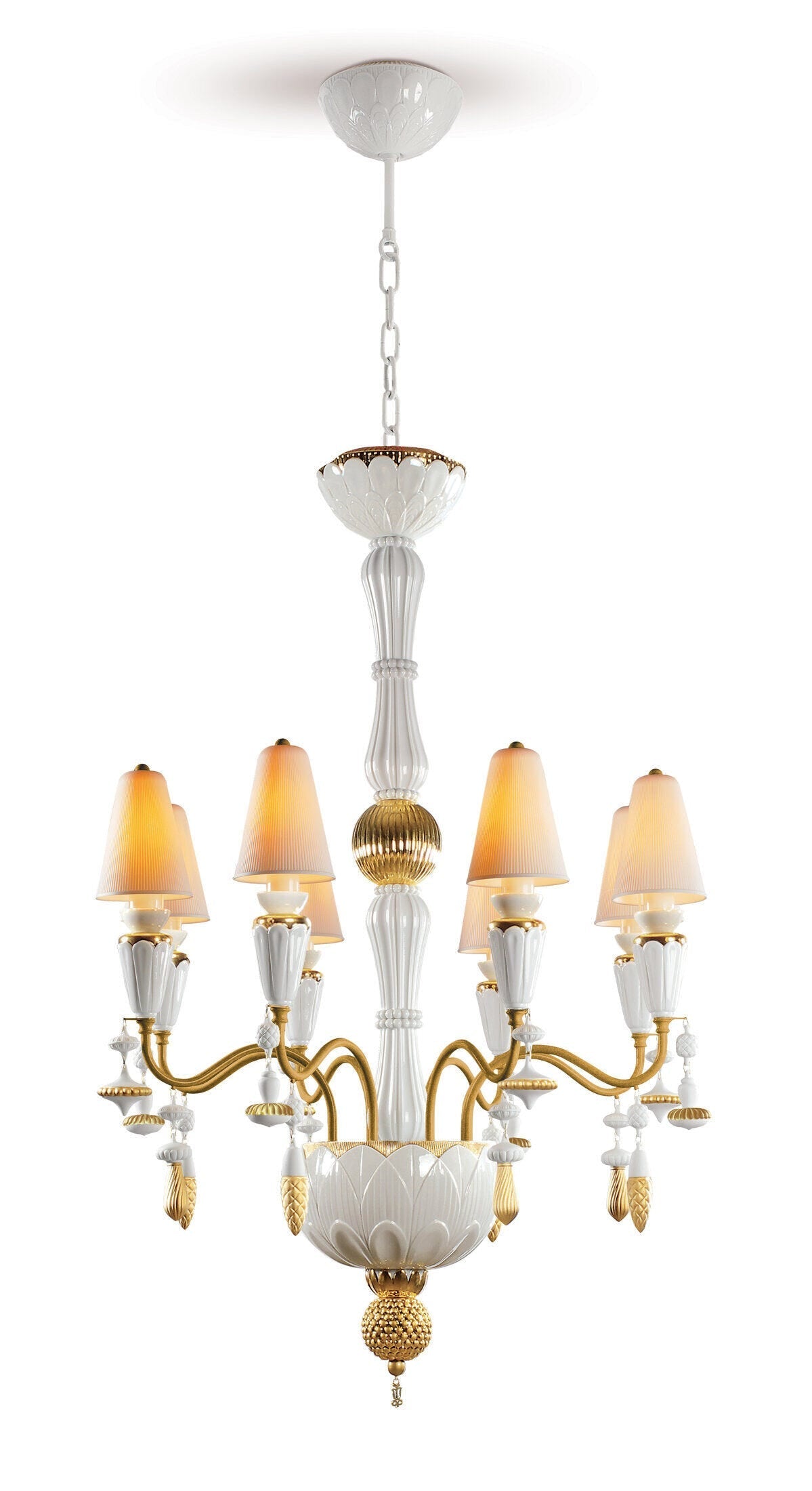 Buy Authentic Lladró Lladró Ivy and Seed 8 Lights Chandelier Lighting - FormFluent Sydney Australia