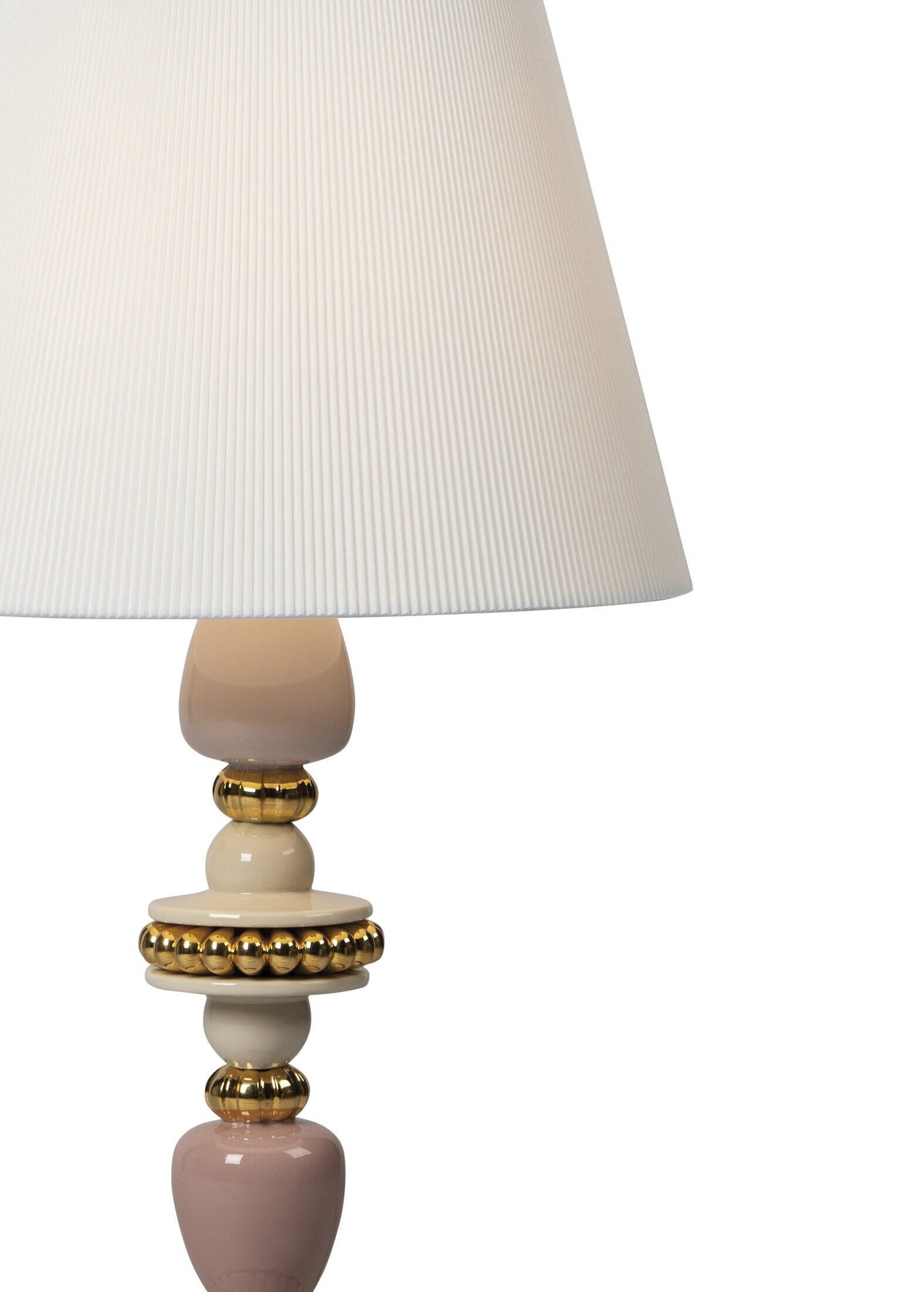 Lladró Firefly Table Lamp Pink and Golden Lustre by Lladró at FormFluent