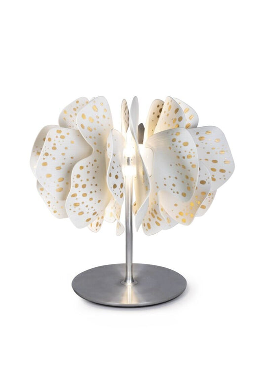 Lladró Nightbloom Table Lamp - White & Gold by Lladró at FormFluent