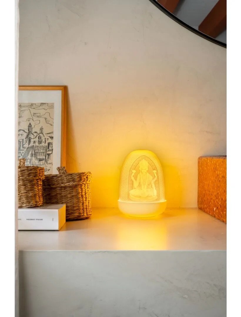 Lladró Lord Ganesha and Lakshmi Dome Lamp FormFluent