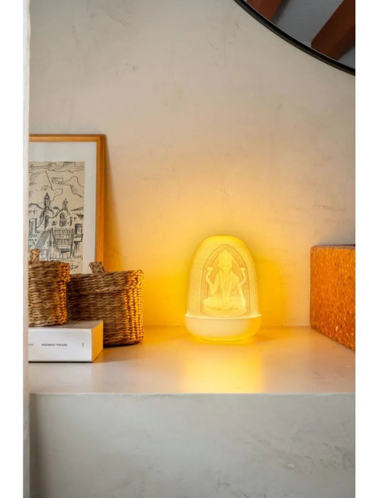 Lladró Lord Ganesha and Lakshmi Dome Lamp by Lladró at FormFluent