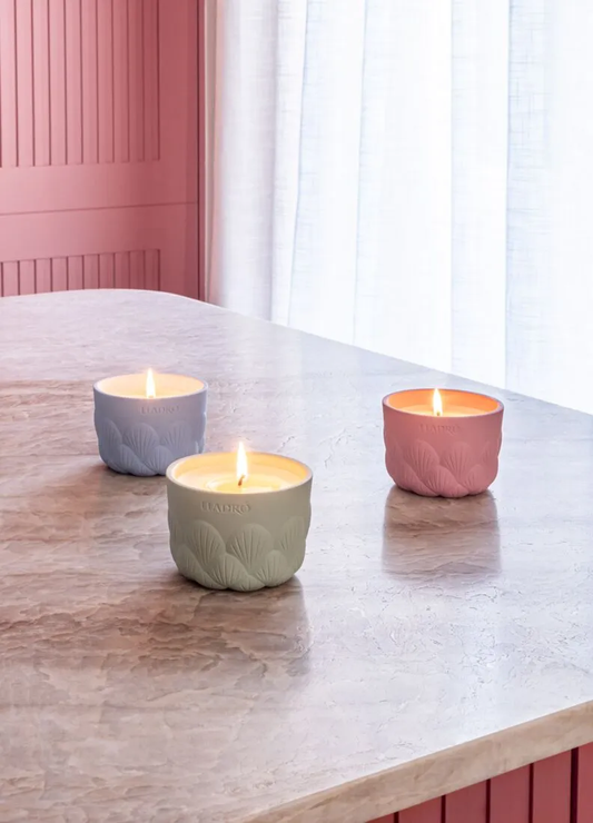 Lladró Dahlia Candle (Blue) – Gardens of Valencia by Lladró at FormFluent