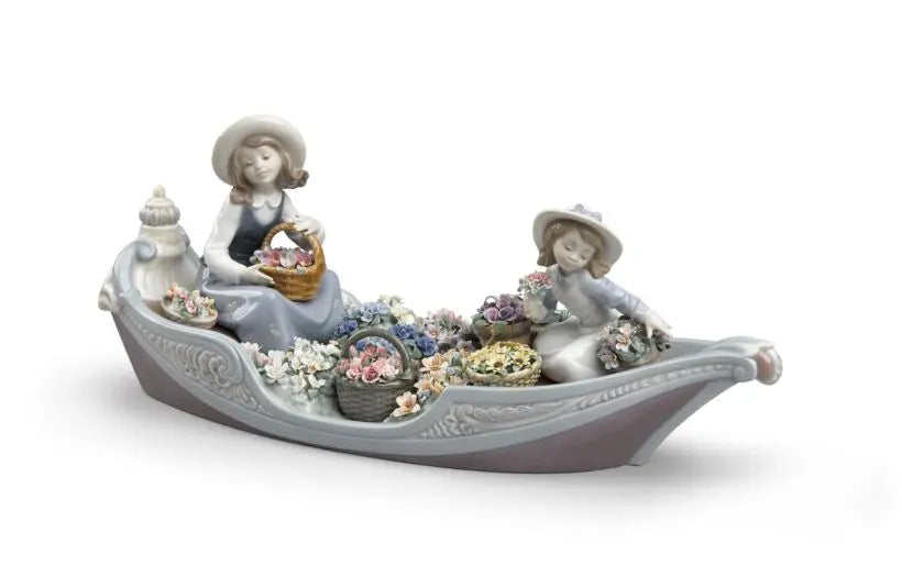 Lladró Flowers Forever Girls Sculpture Sculpture by Lladró at FormFluent