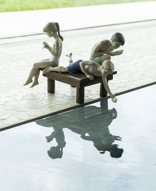Buy Authentic Lladró Lladró Paper Boats Children Sculpture  - FormFluent Sydney Australia