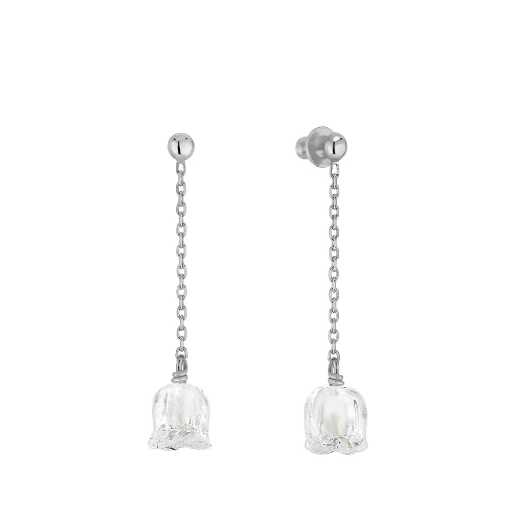 Buy Authentic Lalique Lalique Muguet Long Earrings - FormFluent Sydney Australia