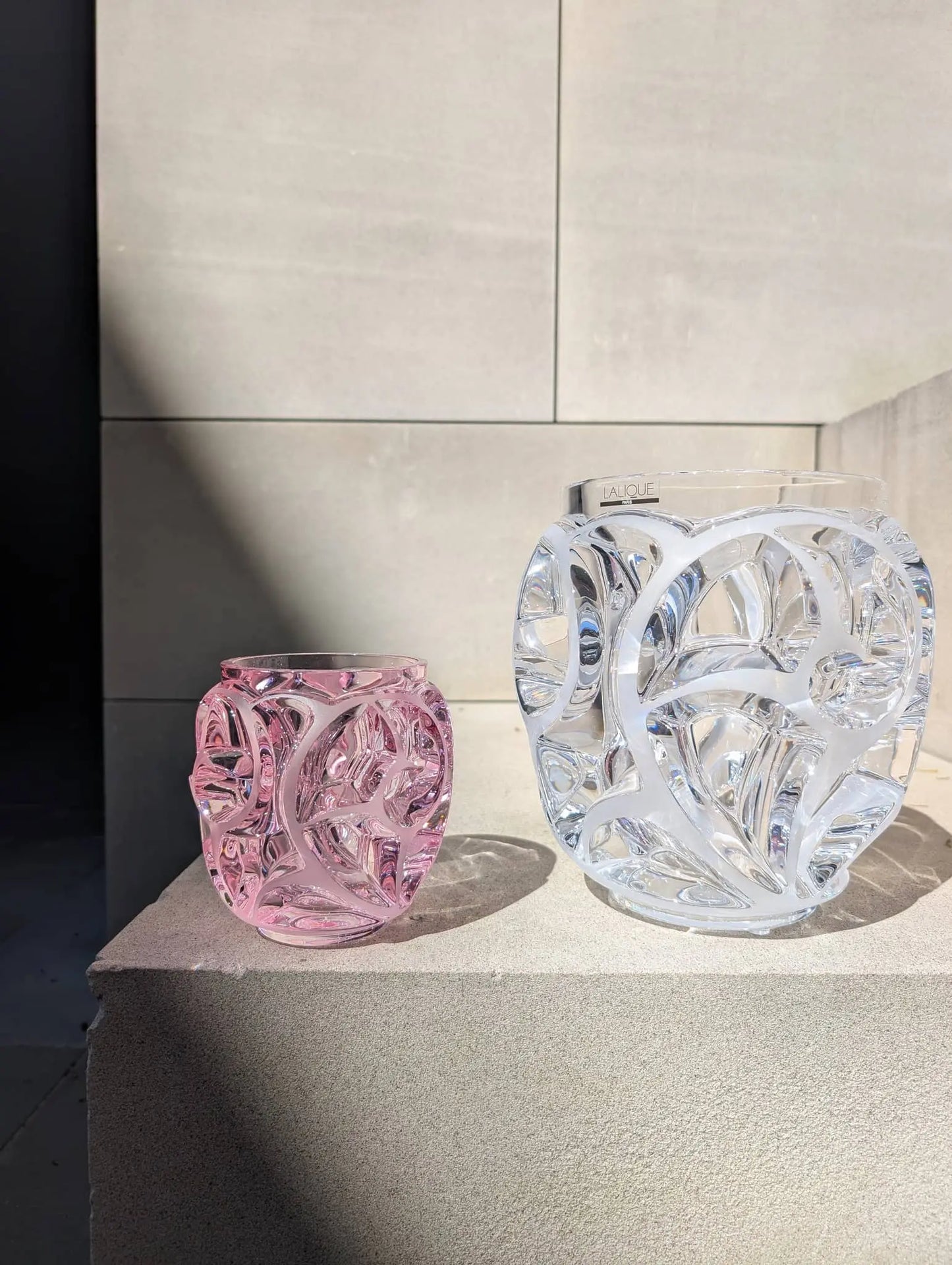 Lalique Tourbillons Vase Clear Crystal Vase by Lalique at FormFluent